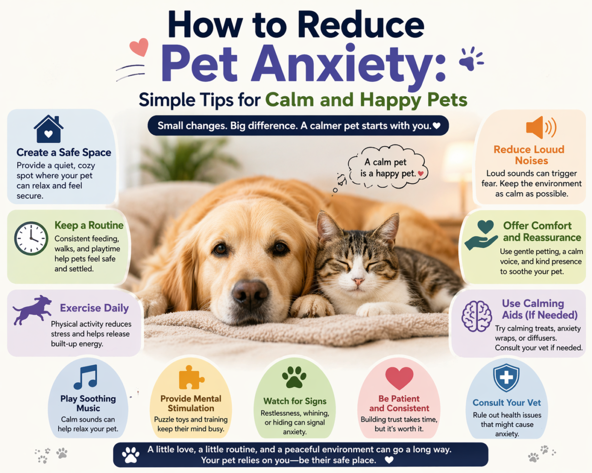 How to Reduce Pet Anxiety: Simple Tips for Calm and Happy Pets